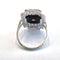 59 Bague en or blanc 18 ct avec diamants et onyx 58 Facettes 286/26 E
