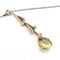 Collier pendentif en or blanc 18 ct avec diamants et péridot 58 Facettes 1921 F