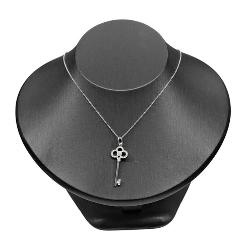 Tiffany & Co. Crown Key - Pendentif en or blanc et diamants 58 Facettes ydq5x3613g