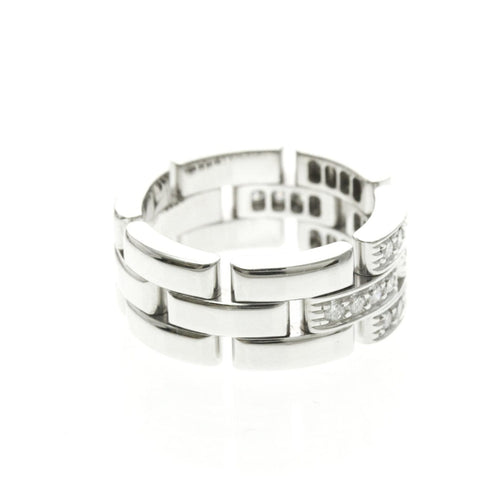 49 Cartier Maillon Panthère - Bague en or blanc 18K et diamants 58 Facettes r2w650n3ev