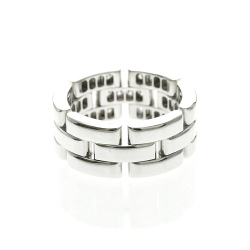 49 Cartier Maillon Panthère - Bague en or blanc 18K et diamants 58 Facettes r2w650n3ev