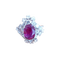 Bague 52 Bague en or blanc 18 ct, rubis et diamants 58 Facettes 274/26 E 159/26