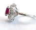 52 Bague en or blanc 18 ct, rubis et diamants 58 Facettes 274/26 E 159/26