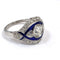 56 Bague en or blanc 18 kt avec diamants 58 Facettes 143/26 A