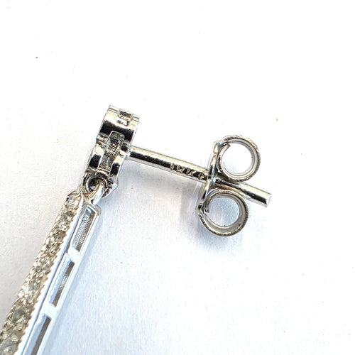 Boucles d'oreilles en or blanc 18 ct et diamants 58 Facettes 494/26 D