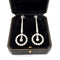 Boucles d'oreilles en or blanc 18 ct et diamants 58 Facettes 494/26 D