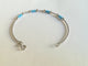 Bracelet en or blanc et turquoises 58 Facettes 01089
