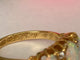 52 Bague édouardienne anglaise en or jaune 18 ct, opales et diamants 58 Facettes ring