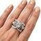 58 Bague en or blanc 18 ct avec diamant old mine et diamants 58 Facettes 518/26 B