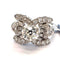 58 Bague en or blanc 18 ct avec diamant old mine et diamants 58 Facettes 518/26 B