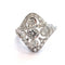 Bague 54 Bague en or blanc 18 kt avec diamants 58 Facettes 296/26 C