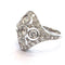 Bague 54 Bague en or blanc 18 kt avec diamants 58 Facettes 296/26 C