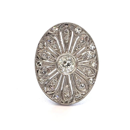 53 Bague en platine et diamants 58 Facettes 103/26 i