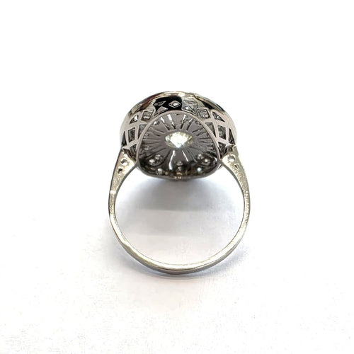 53 Bague en platine et diamants 58 Facettes 103/26 i