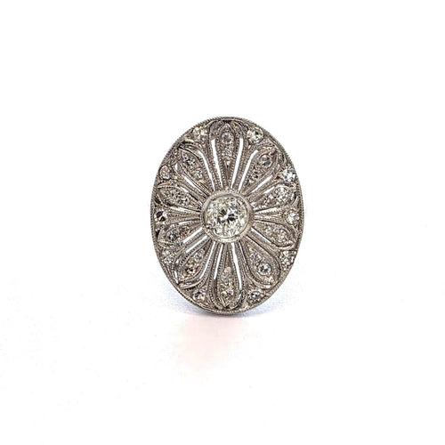 53 Bague en platine et diamants 58 Facettes 103/26 i