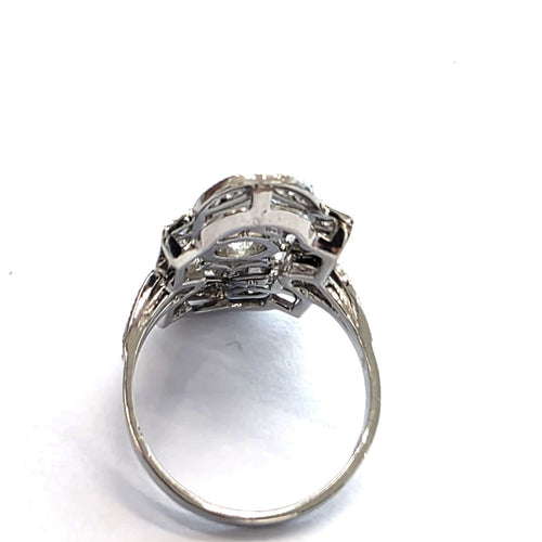 48 Bague en platine avec diamants 58 Facettes 417/26 F