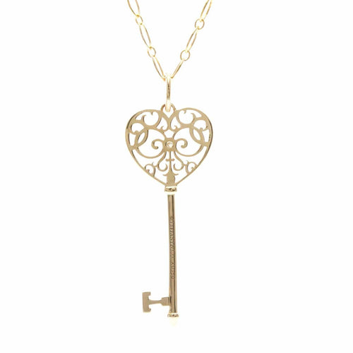 Pendentif Tiffany & Co. - Pendentif Enchant Heart Key en or jaune et diamant 58 Facettes hz7be8pvk9