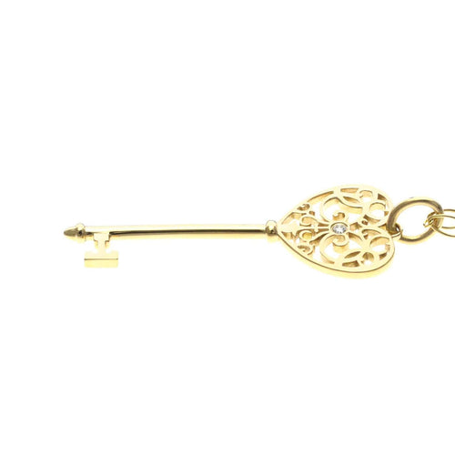 Pendentif Tiffany & Co. - Pendentif Enchant Heart Key en or jaune et diamant 58 Facettes hz7be8pvk9