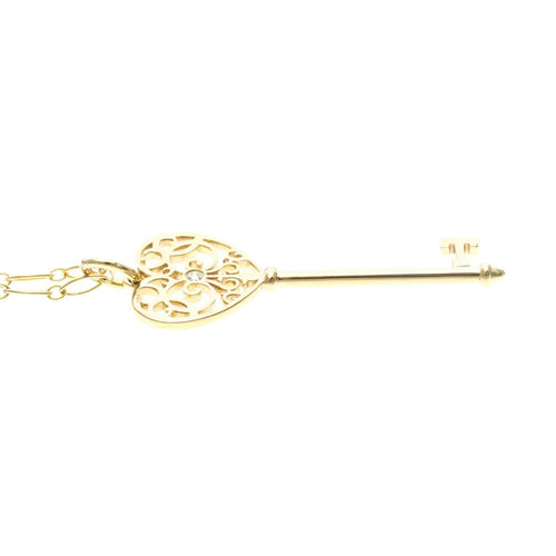 Pendentif Tiffany & Co. - Pendentif Enchant Heart Key en or jaune et diamant 58 Facettes hz7be8pvk9