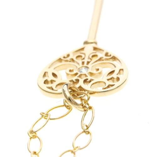 Pendentif Tiffany & Co. - Pendentif Enchant Heart Key en or jaune et diamant 58 Facettes hz7be8pvk9