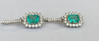 ALGT - Boucles d'oreilles pendantes en or blanc, émeraudes et diamants 58 Facettes earrings