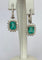 ALGT - Boucles d'oreilles pendantes en or blanc, émeraudes et diamants 58 Facettes earrings