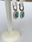 ALGT - Boucles d'oreilles pendantes en or blanc, émeraudes et diamants 58 Facettes earrings