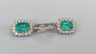 ALGT - Boucles d'oreilles pendantes en or blanc, émeraudes et diamants 58 Facettes earrings