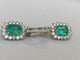 ALGT - Boucles d'oreilles pendantes en or blanc, émeraudes et diamants 58 Facettes earrings