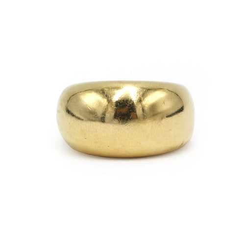 52 Bague jonc bombé en or jaune 58 Facettes 260206R