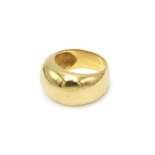 52 Bague jonc bombé en or jaune 58 Facettes 260206R