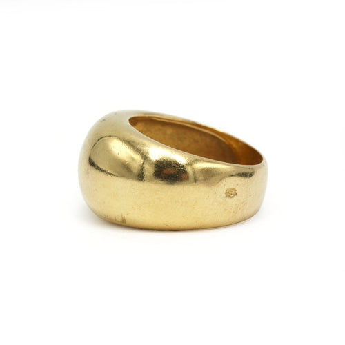 52 Bague jonc bombé en or jaune 58 Facettes 260206R