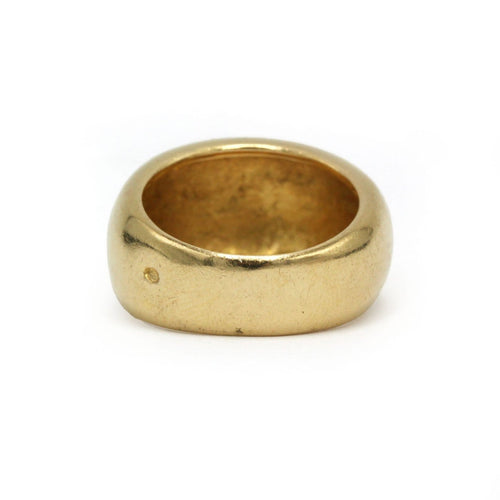52 Bague jonc bombé en or jaune 58 Facettes 260206R