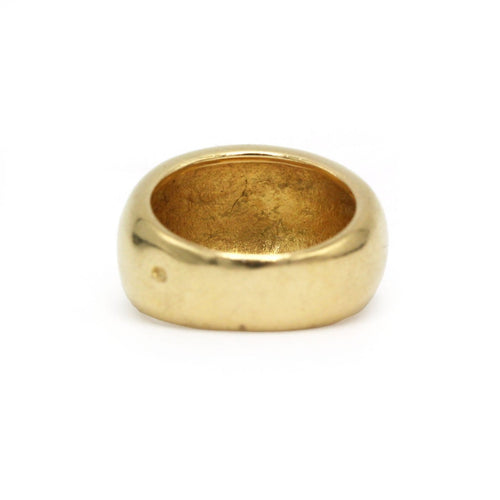 52 Bague jonc bombé en or jaune 58 Facettes 260206R
