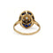 51.5 Art Déco - Bague en or jaune, platine, diamants et saphirs 58 Facettes 26208R