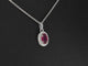 Pendentif halo en or blanc avec diamants et rubis 58 Facettes 2017