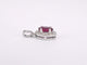 Pendentif halo en or blanc avec diamants et rubis 58 Facettes 2017