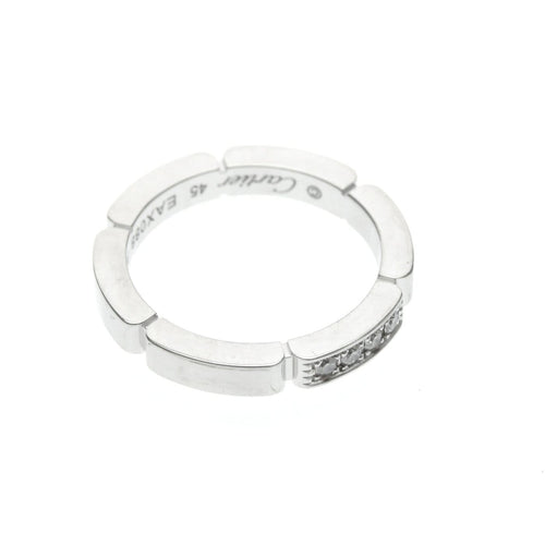 45 Cartier Maillon Panthère - Bague en or blanc et 4 diamants 58 Facettes ydg41fk9js