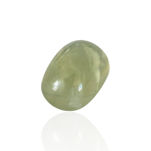 Préhnite - Pierre cabochon ovale mixte vert d’eau 11,225 ct 58 Facettes #26-137-PRCBOV