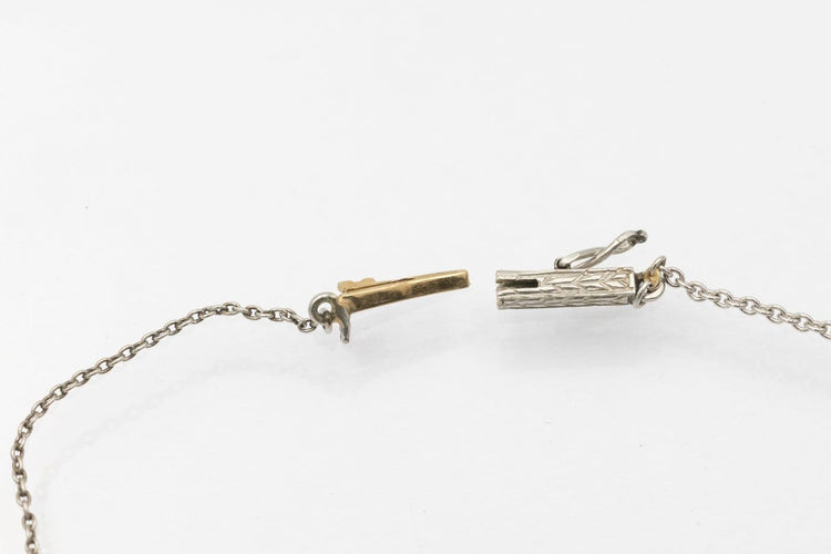 Collier ancien en platine, diamants et perle 58 Facettes 13417