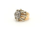 Bague 52 Art Déco - Bague en or jaune et blanc 18 carats et diamants 58 Facettes 17664