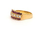 50 Bague contemporaine en or jaune 18 carats, rubis et diamants 58 Facettes 18669