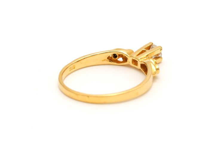 50 Bague contemporaine en or jaune 18 carats et diamants 58 Facettes 18667