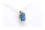 Pendentif Pendentif contemporain en or jaune 18 carats, topaze bleu suisse et diamants 58 Facettes 17864