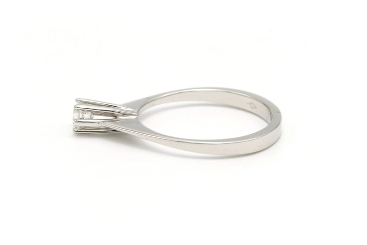 Bague 56 Solitaire années 70 - Bague en or blanc et diamant 58 Facettes 22907