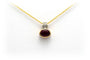 Pendentif Pendentif contemporain en or jaune et blanc 18 carats, tourmaline et diamants 58 Facettes 18568