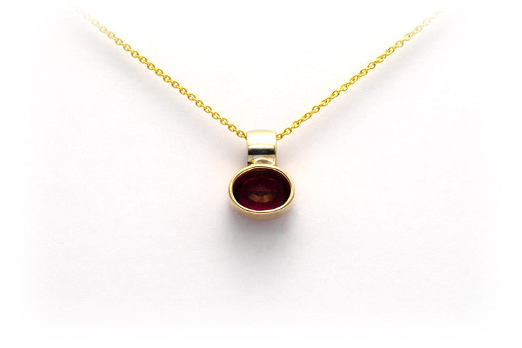 Pendentif Pendentif contemporain en or jaune et blanc 18 carats, tourmaline et diamants 58 Facettes 18568