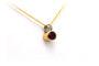 Pendentif contemporain en or jaune et blanc 18 carats, tourmaline et diamants 58 Facettes 18568