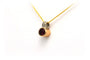 Pendentif Pendentif contemporain en or jaune et blanc 18 carats, tourmaline et diamants 58 Facettes 18568