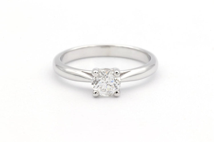Bague 52 Solitaire contemporain - Bague en or blanc et diamant 58 Facettes 23064